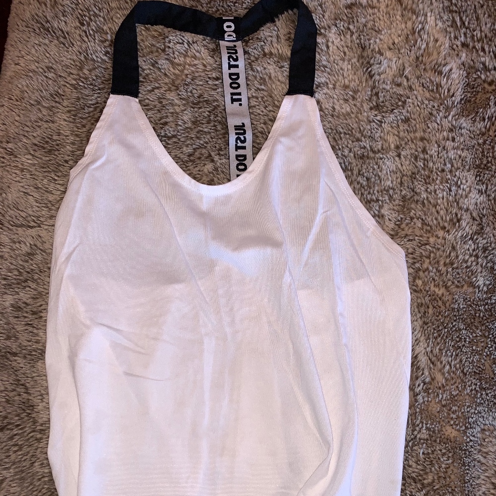 White Nike Flowy Top